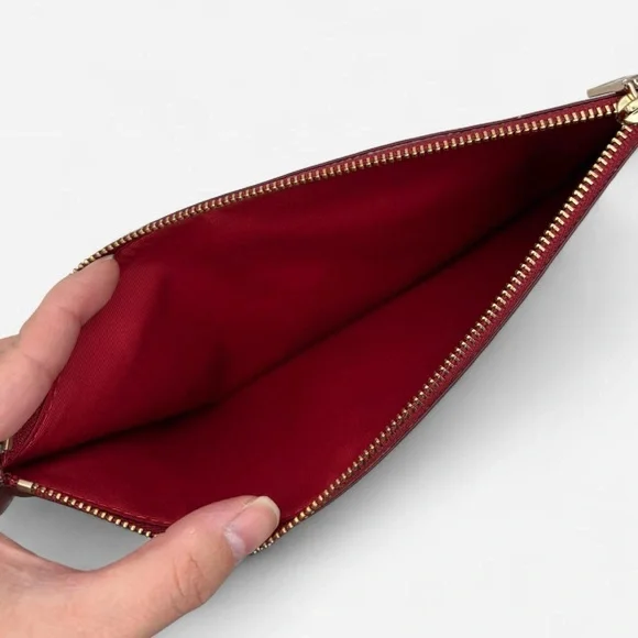 Coach Tan and Brown Signature Envelope Clutch - Picture 4 of 7